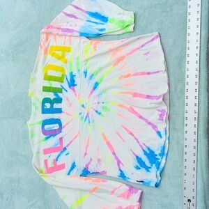 Walt Disney World Spirit Jersey Neon Tye Dye FLORIDA Size L Mickey on front NWT